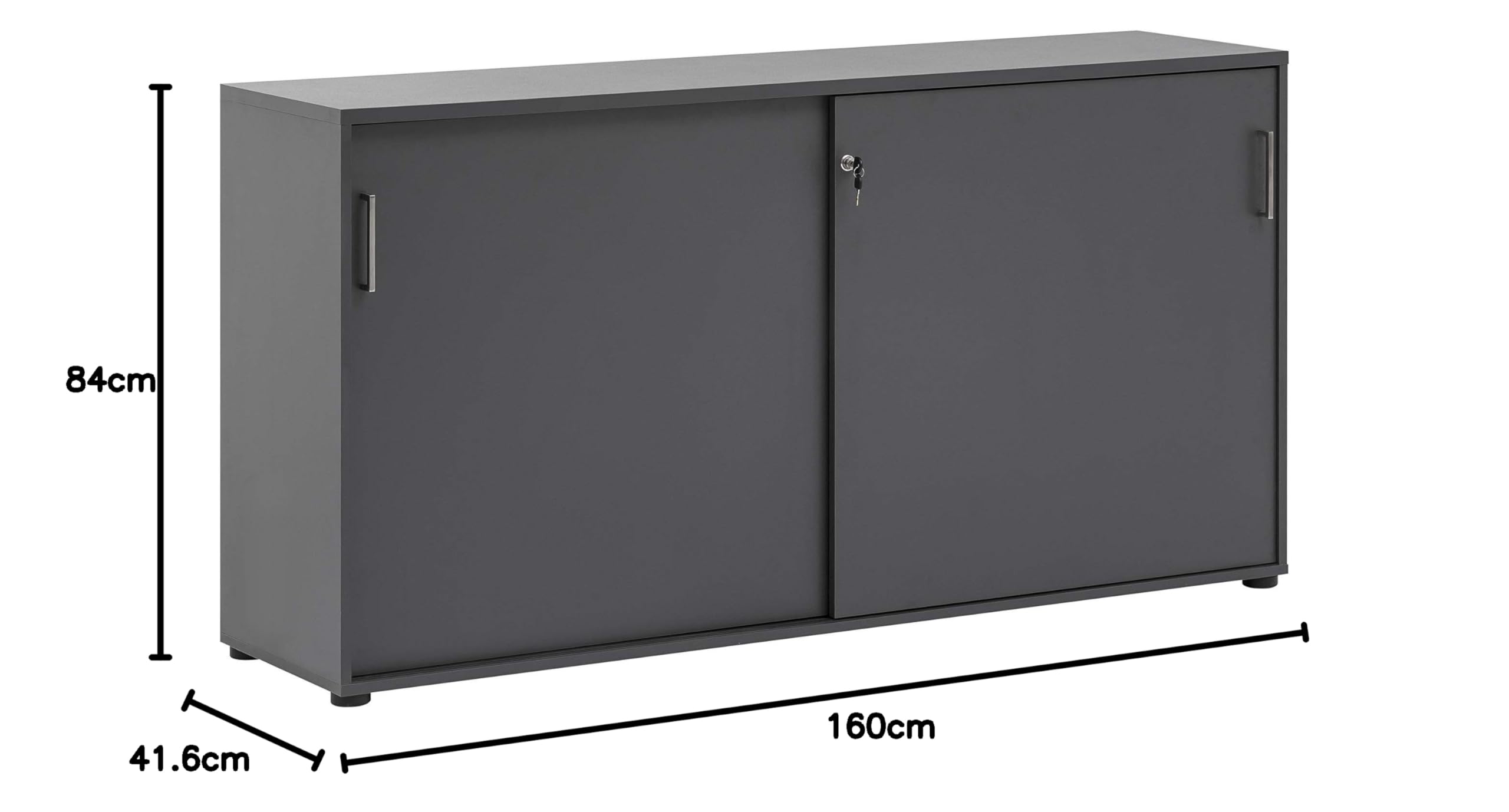 Möbelpartner Denver Schiebetürenschrank Denver, 701489, Anthrazit, ca. 160,2 x 41 x 84 cm