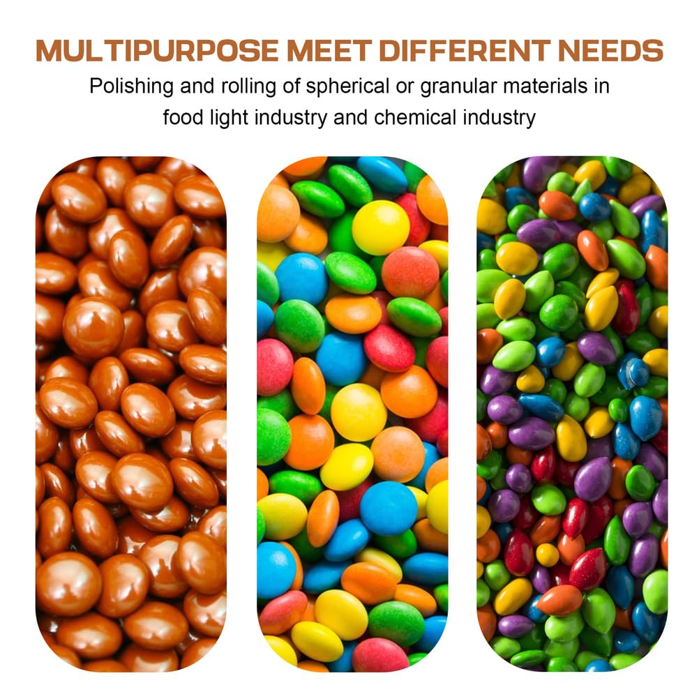 HMWOKPOT Candy/Chocolate Coater Machine, Chocolate Coating Polishing Machine Small Commercial Sugar Coating Machine Coater Sugar Pan Peanut Nut Coating Machine