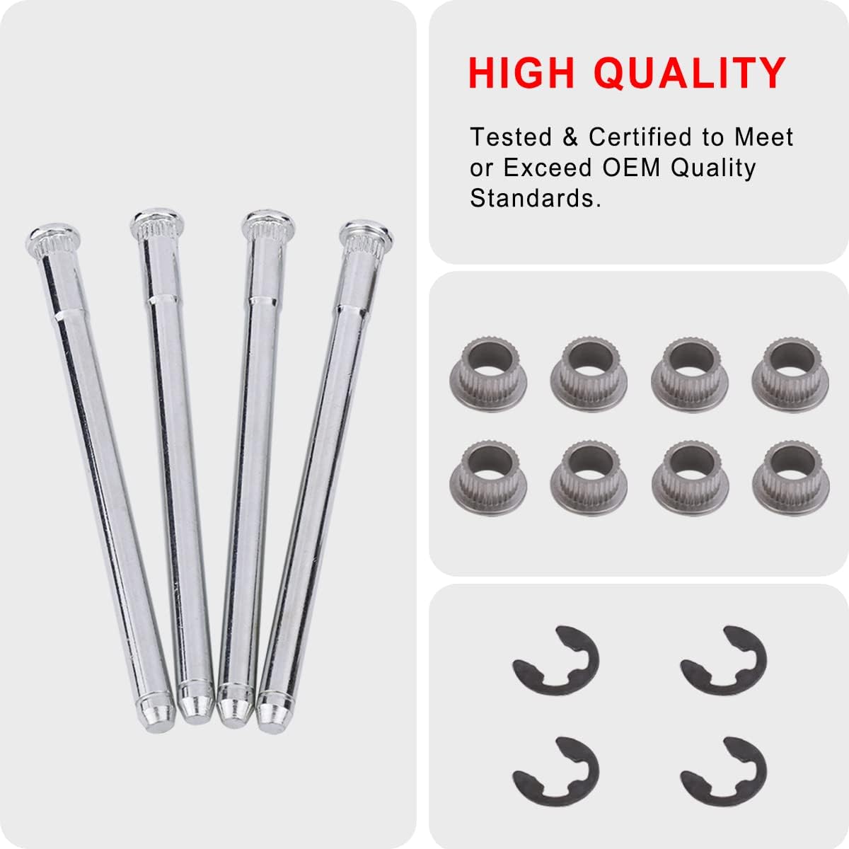 Door Hinge Pin and Bushing Repair Kits Replace# 15685040 15562609 38419 Fits for 1988-2002 Chevy GMC C1500 C2500 K1500 K2500 K3500 Suburban Tahoe Jimmy Yukon（2 Door 4Pins）