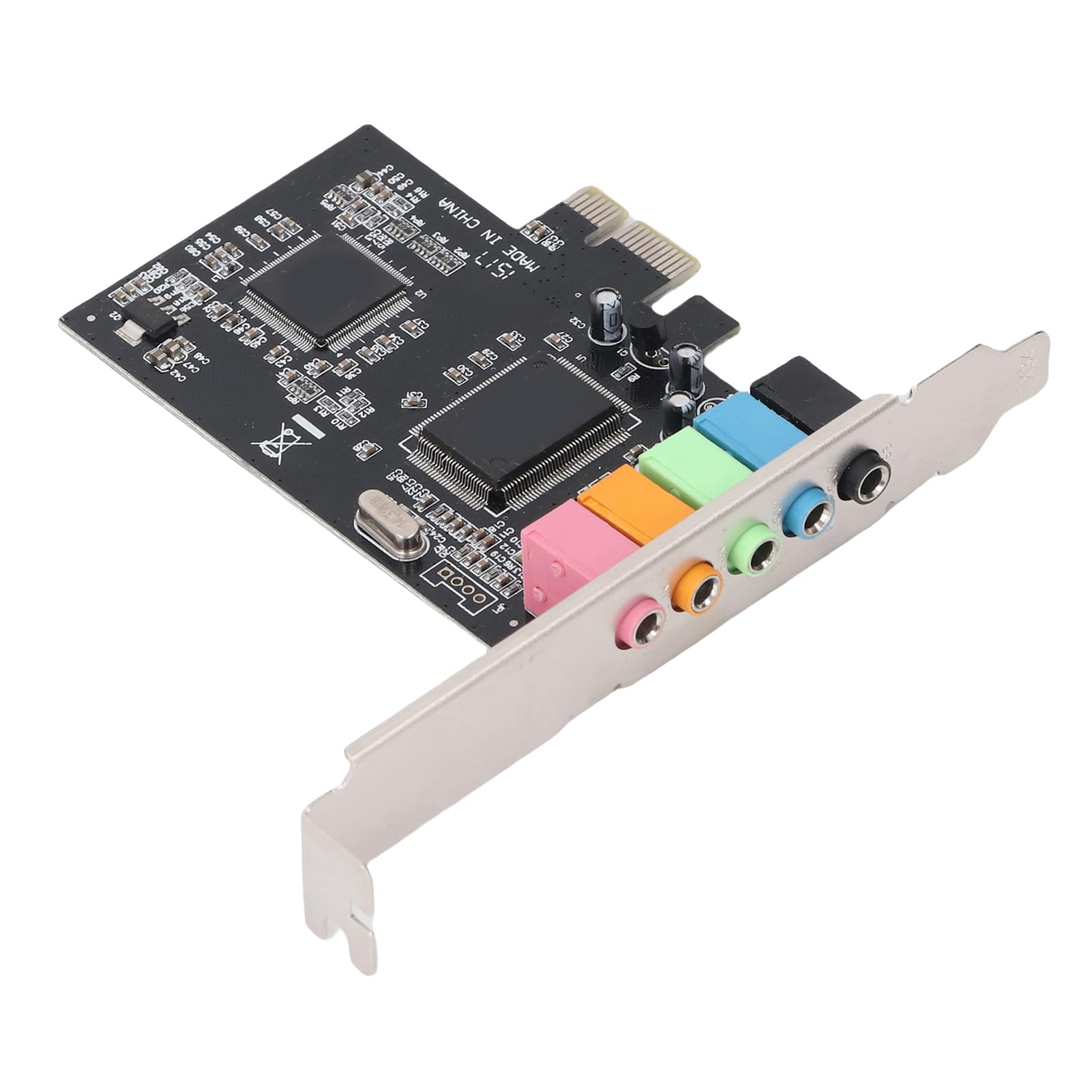 VBESTLIFE Scheda Audio PCIe, 5.1 Scheda Audio Interna con Staffa a Basso Profilo, Audio Surround Stereo 3D per PC Desktop