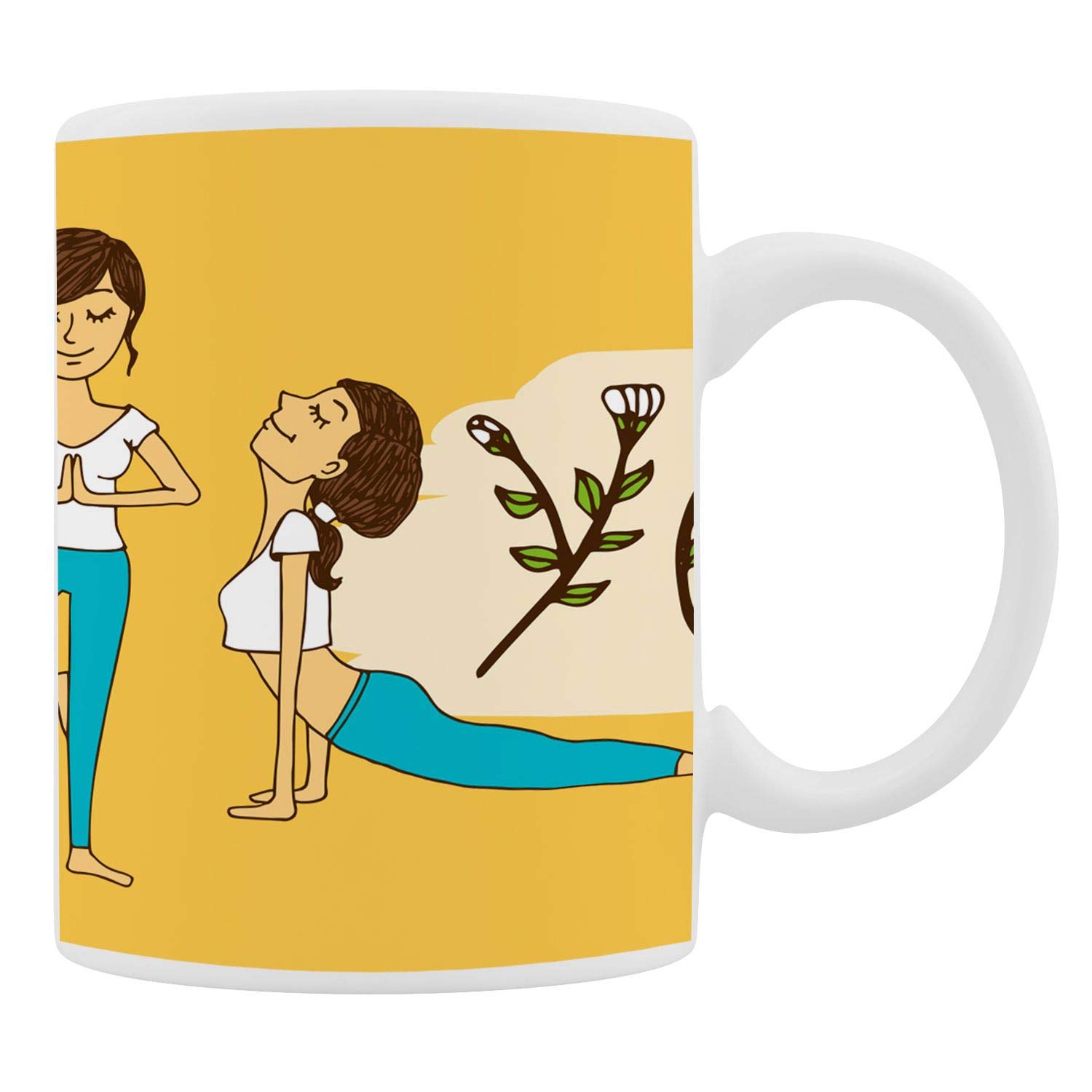Shree Rani Sati Digital Printed Ceramic Coffee Mug | Yoga | 325 Ml