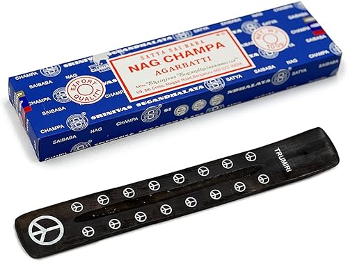 Miniatura 6 de TRUMIRI Paquete de soportes para incienso con varillas de incienso Satya Sai Baba Nagchampa de 3.53 oz (100 g) - Paquete de 1 (aproximadamente 100