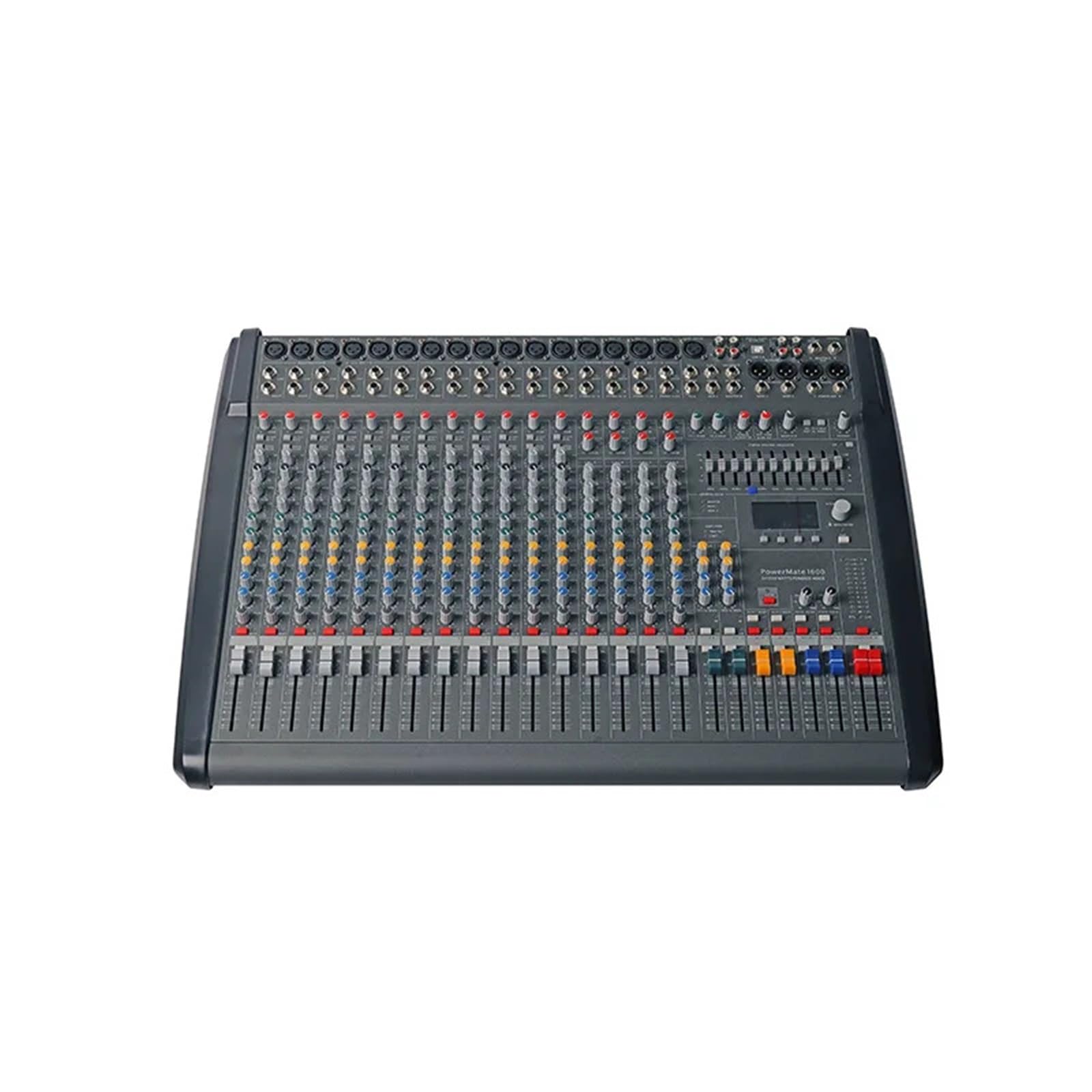 Controladora DJ, Mezclador de DSP de 16 canales y 99 canales, controlador DJ con reverberación, grabación y mezcla, con Bluetooth 5.0, controlador DJ de rendimiento profesional.(PM1600-3)