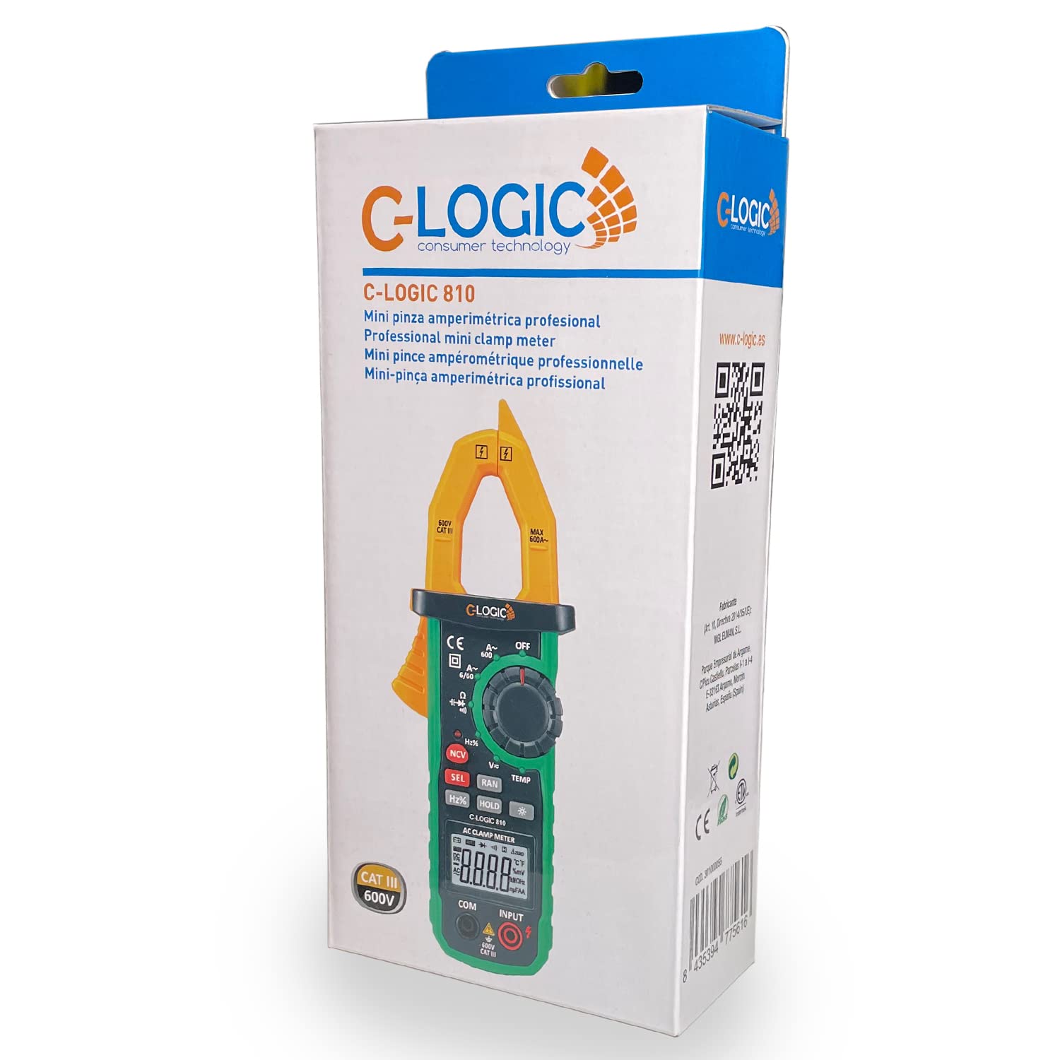 Pinza Amperometrica Digitale Power Probe PPDCM80 – AC/DC 80A, 600V, Con NCV, Luce, Termocoppia, Per Auto - 3