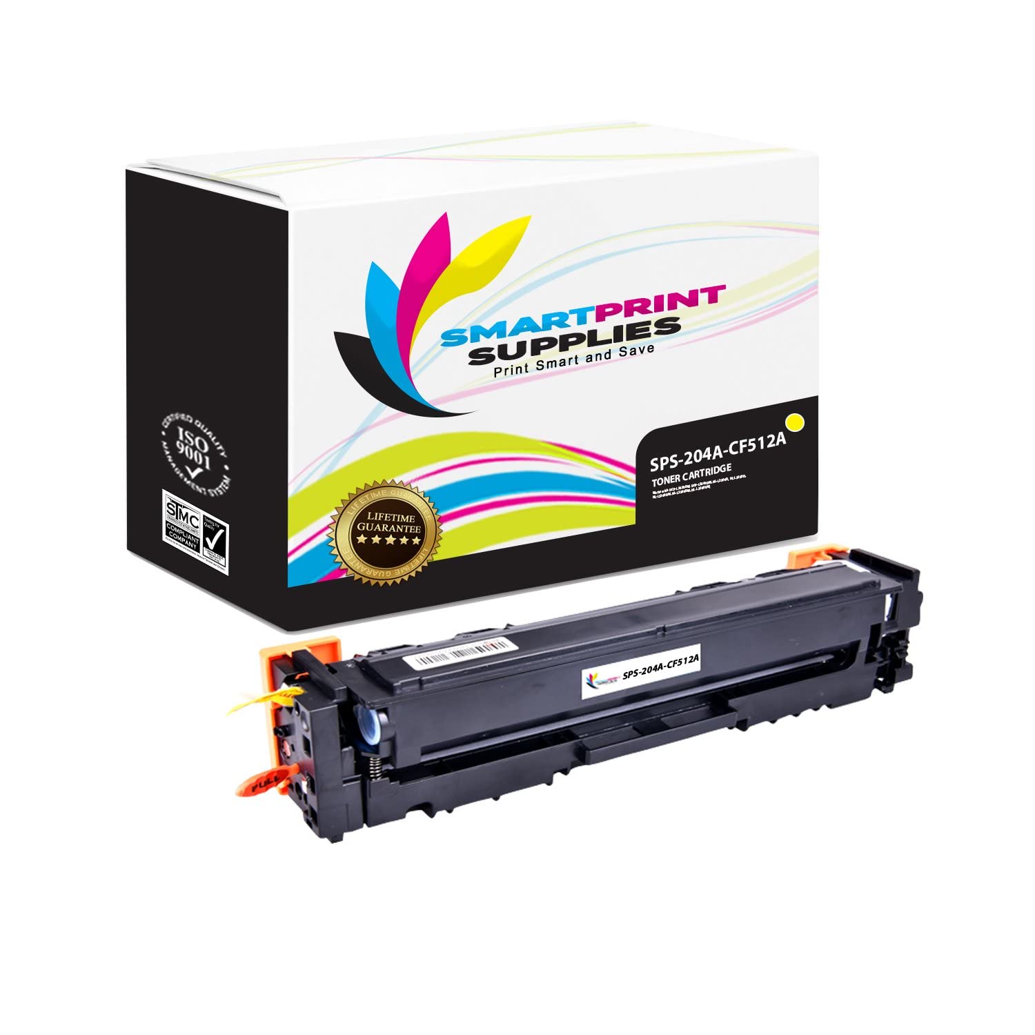 Smart Print Supplies Compatible 204A CF512A Yellow Toner Cartridge Replacement for HP Color Laserjet Pro MFP M181fw M180nw M154nw Printers (900 Pages)