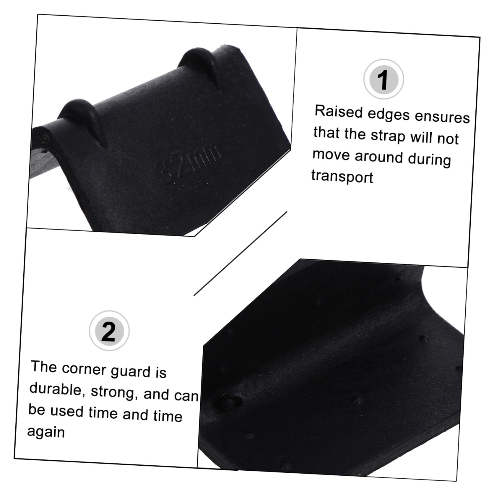 Luxshiny 100 Protecteurs De Bord en Plastique 2.17X1.18X1.18In Protection d'angle pour Cargaison avec Répartition Uniforme De La Pression Protège Feuillard Et Palette pour Transport Et Stockage