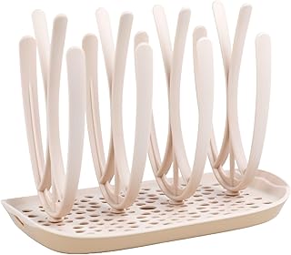 【正規品】 MOTHER-K（マザーケイ） 哺乳瓶スタンド 乾燥ラック ボトルスタンド 約20×22×33cm クリーム ブラウン 113726 | 8本同時乾燥 ほ乳瓶 マグ おしゃぶり