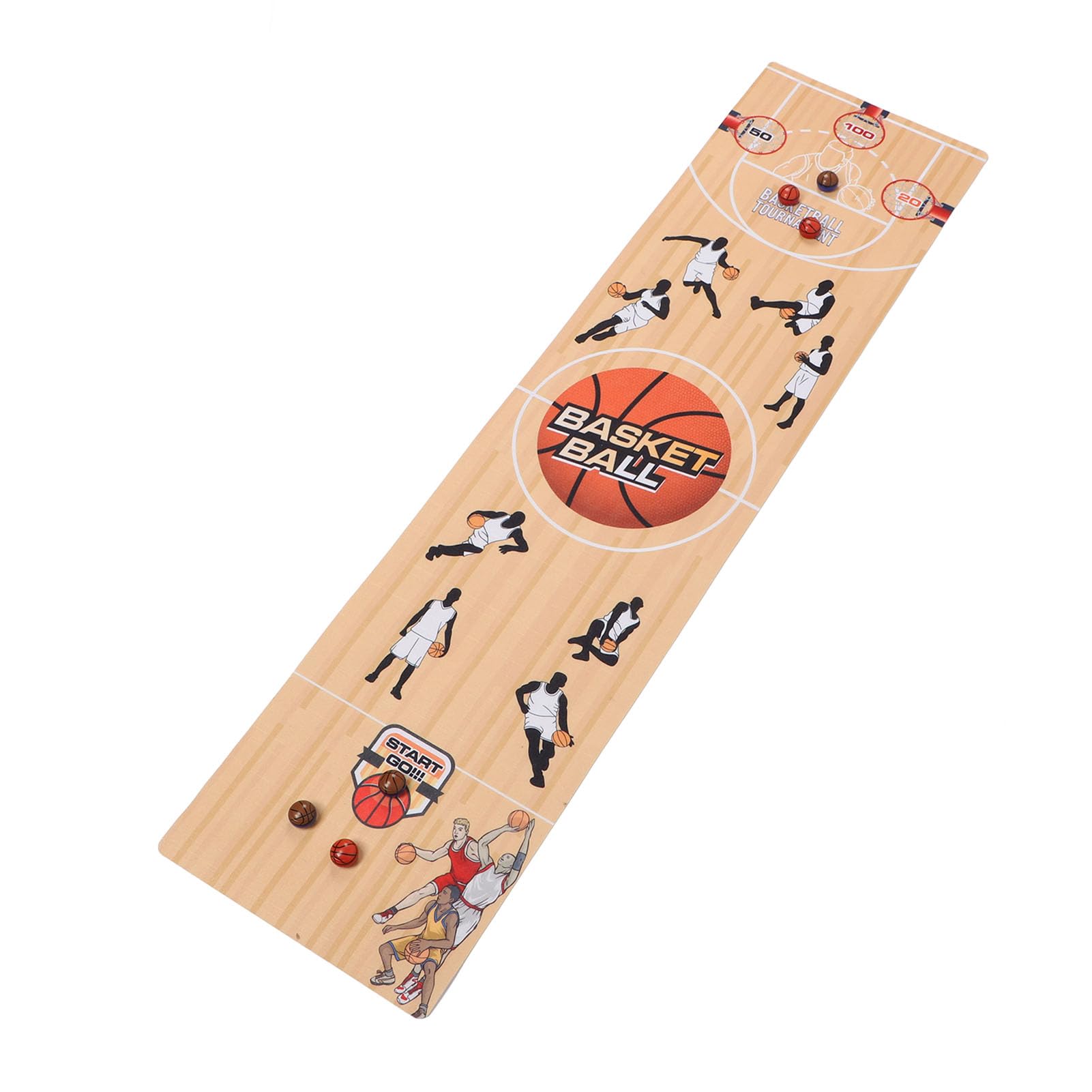 Table Curling Balls Game, Educational Interactive Funny Basketball Version with 6 Balls Desk Curling Board Game for Party Indoor