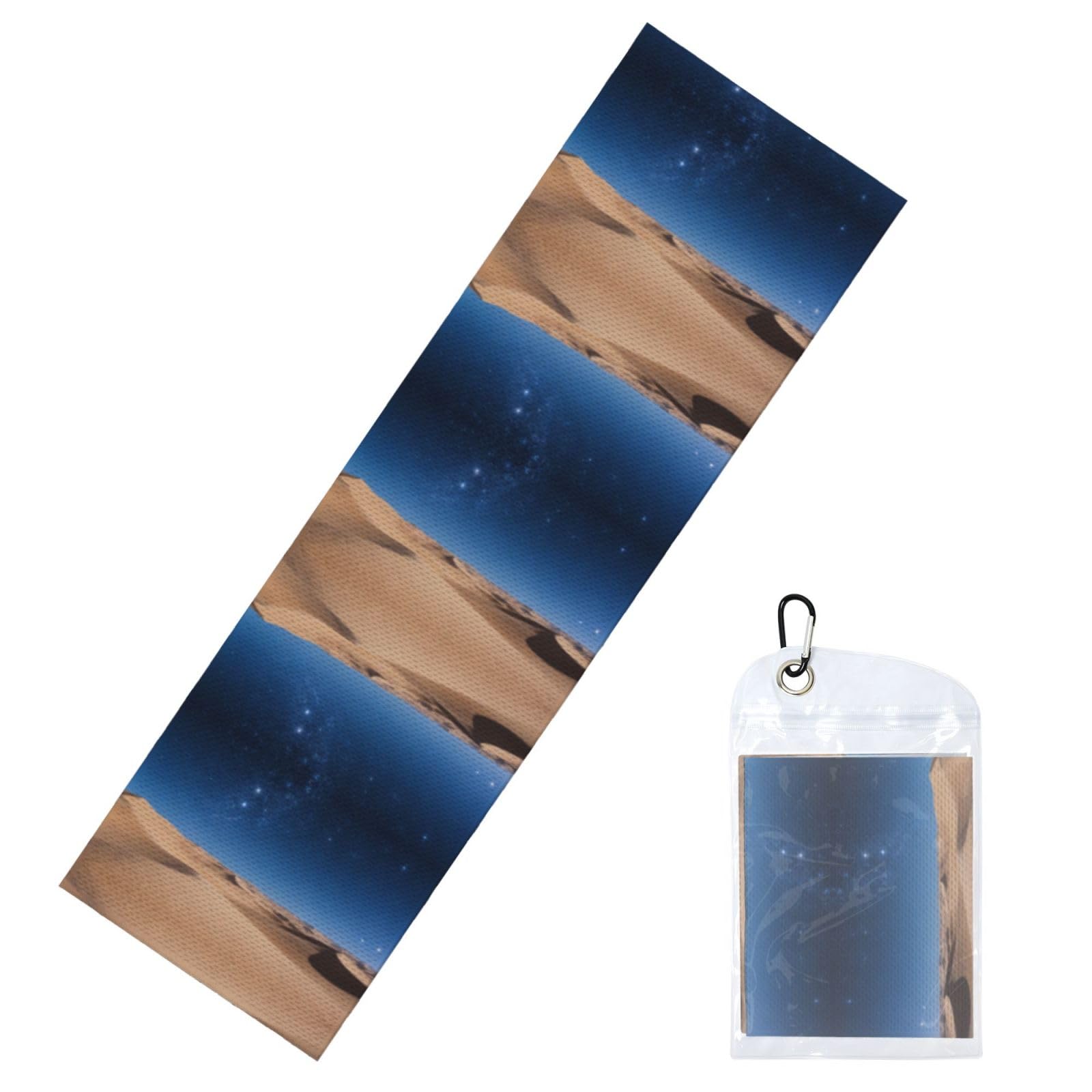 DUYIOKH Desert Under Starry Sky Print Cooling Towel, Portable Towel for Gym Workout Golf Beach World Cup Sports Hot Weather