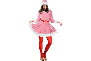 Pink Christmas Elf Costume Set: Sparkle in Joy with Velvet Grace