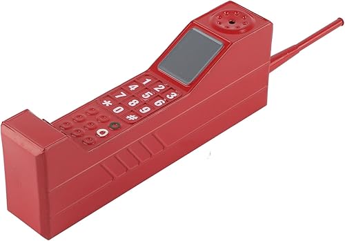 Modelo retro de teléfono celular, diseño de ladrillo vintage de hierro, ligero, portátil, accesorio de fotografía, decoración de oficina en el