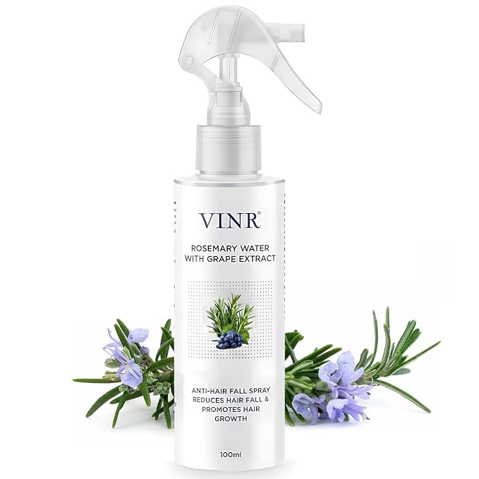 VINR Rosemary Hair Spray for Hair Growth | Rosemary Water & Mint Scalp Strengthening Spray | Anti Hair Fall | Hair Mist | Lightweight Hair Growth Mist | All Hair Types 100 ml