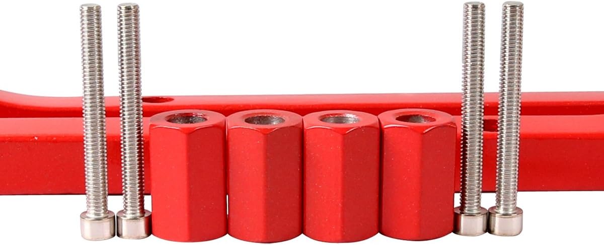 ICARS Red Rear Aluminum Grab Handles Compatible with 2007-2018 JK JKU Jeep Wrangler Rubicon Sahara Sport- Pair