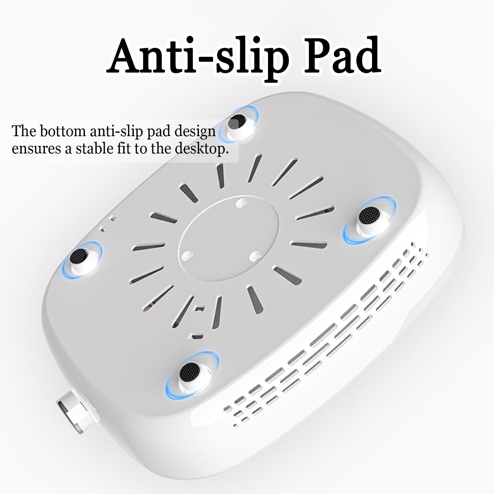Colector de polvo de uñas con 45 velocidades y pantalla LCD, extractor de polvo compacto para taladrar uñas, potente recogedor de polvo para arte de uñas