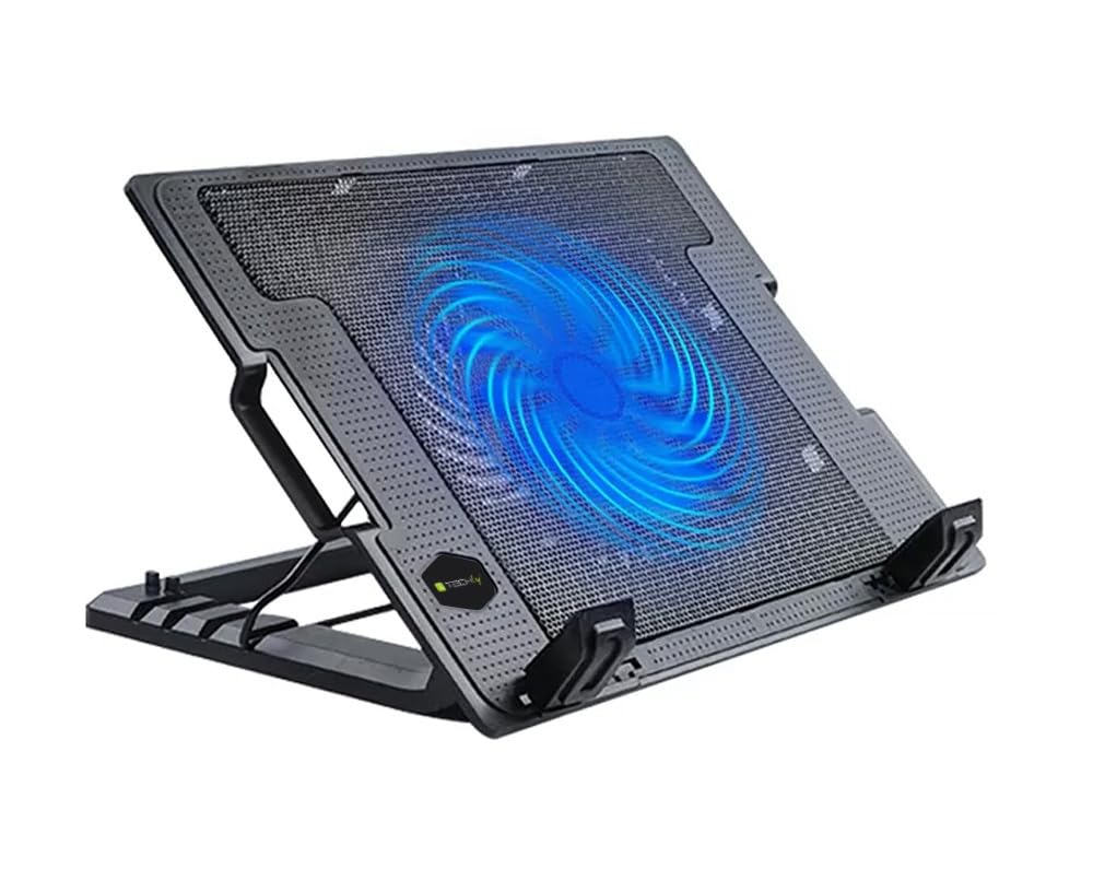 Techly 106244 Supporto per Notebook Fino a 17.3" con Sistema di Raffreddamento Nero