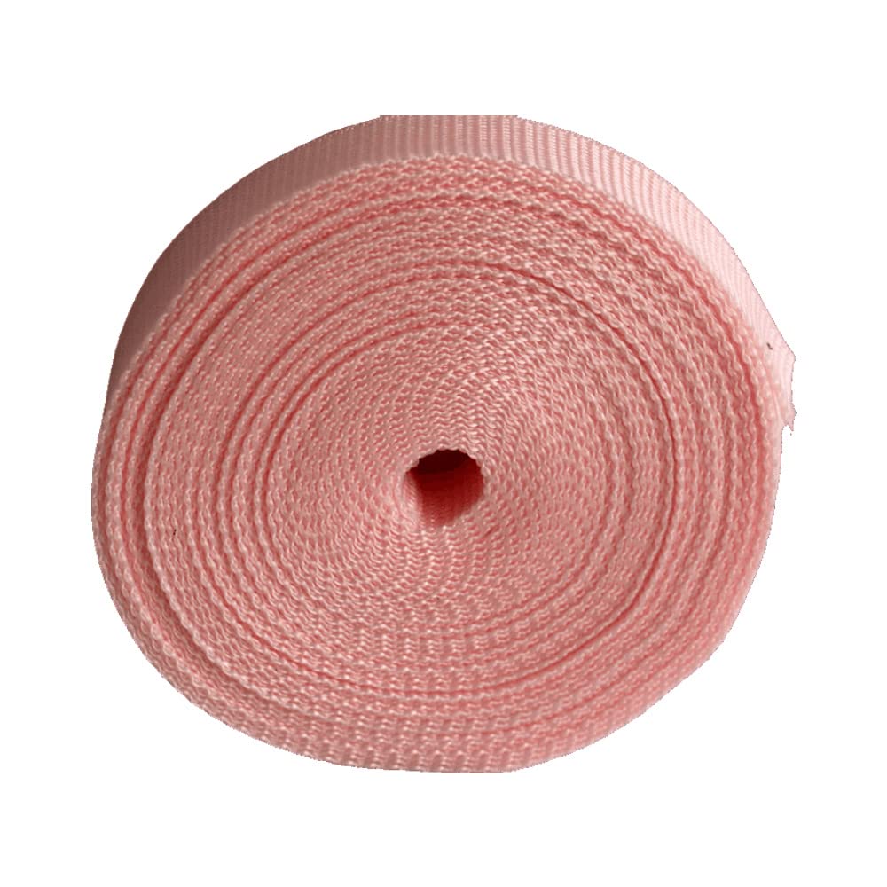 Polypropylene Webbing Straps 20mm 25mm 30mm 38mm 40mm 50mm Tape Backpack Luggage Straps Crafts Outdoor DIY Colours Lengths (25mm/10m, Pink)