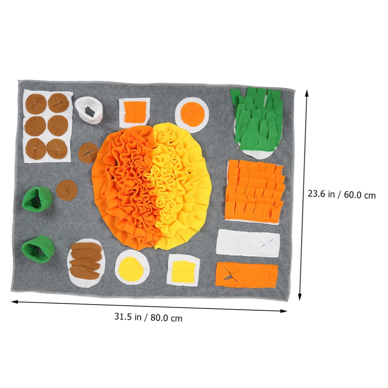 Tapis Distributeur de Croquettes pour Chien Tapis de Reniflement pour Animaux de Compagnie Stimulation Olfactive Flanelle pour Chiens
