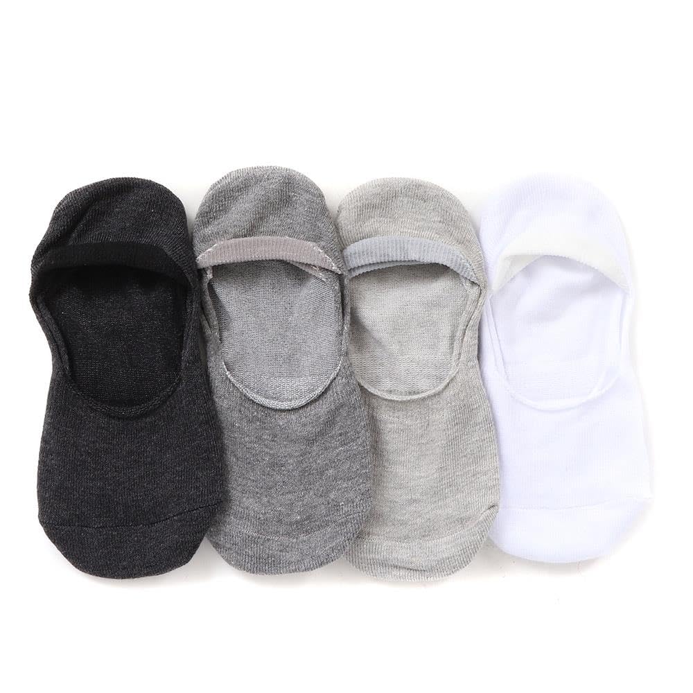 Pavers Women's Grey 4 Pack Invisible Socks In | Size: Medium/Large