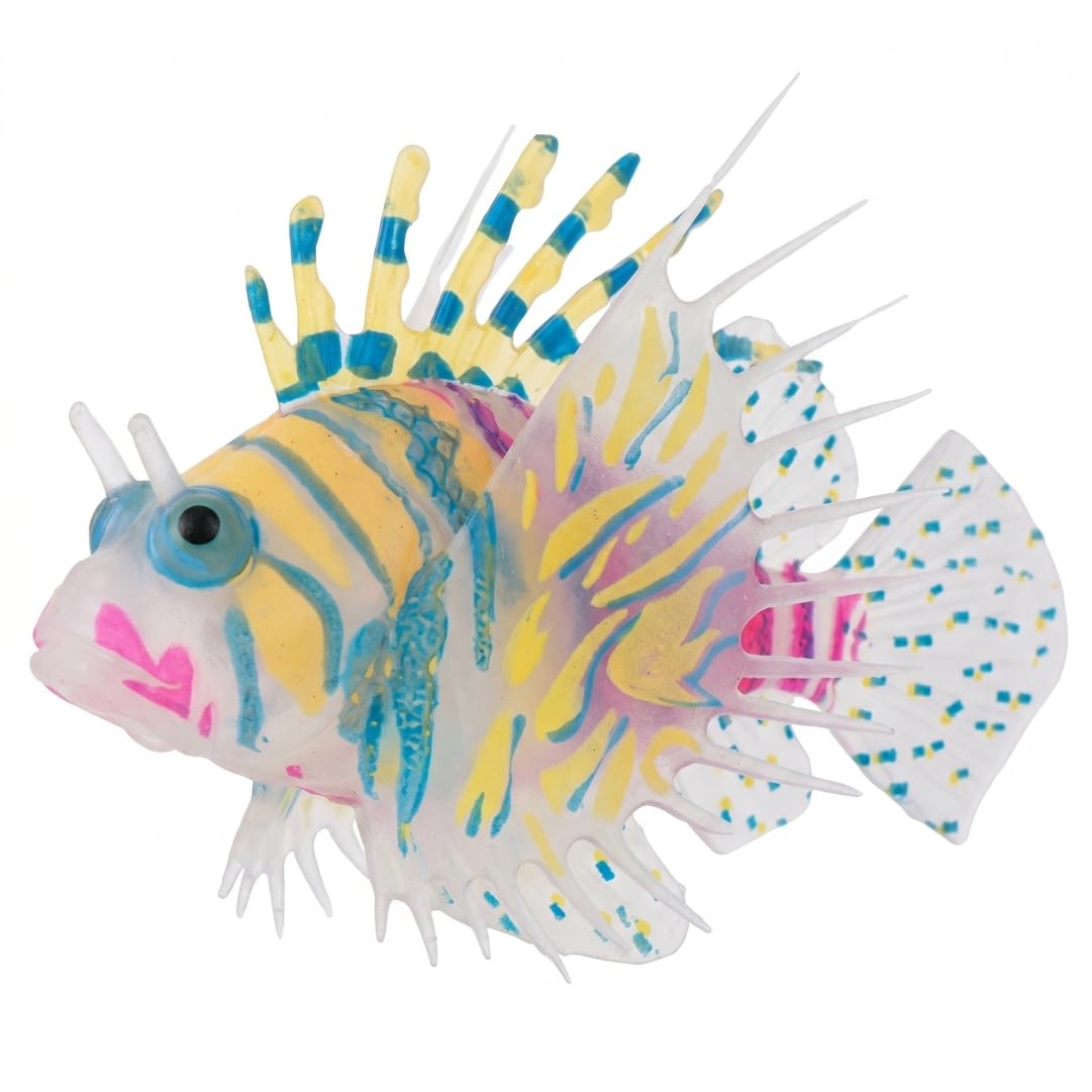 Pineeseatile Glowing Swimming Fish, Realistic Magical Swimming Fish, Floating Silicone Aquarium Decor, Style 2, Glowing