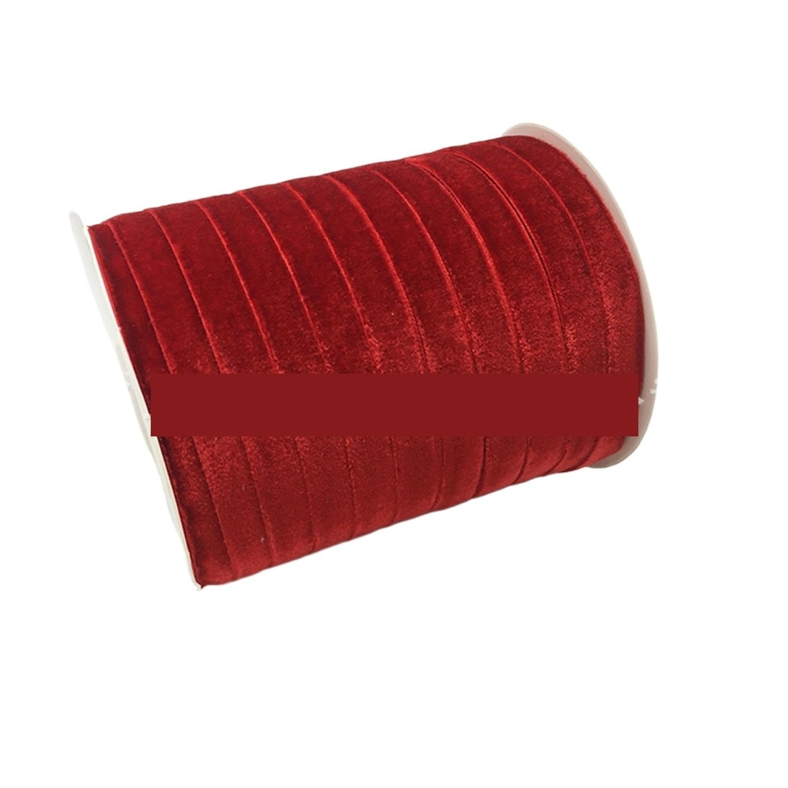 2 Stück/1 Cm Beflocktes Band, Einseitiges Samtband Für Haushalt Wohnen | Samtsatinband, unelastisches Samtband, DIY-Zubehör(Red)