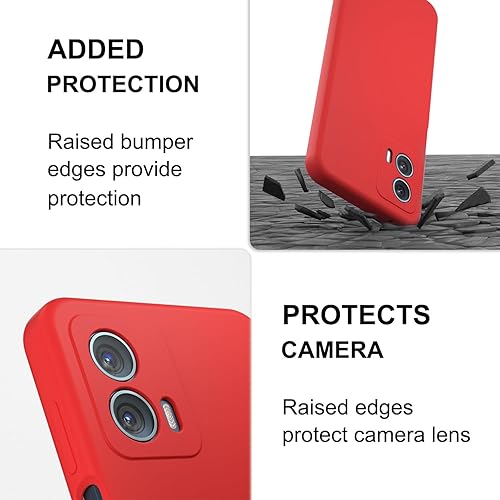 Miniatura 10 de Funda para Moto G 5G 2023, silicona líquida suave protectora y forro de microfibra antiarañazos, a prueba de golpes, compatible con Moto G 5G 2023