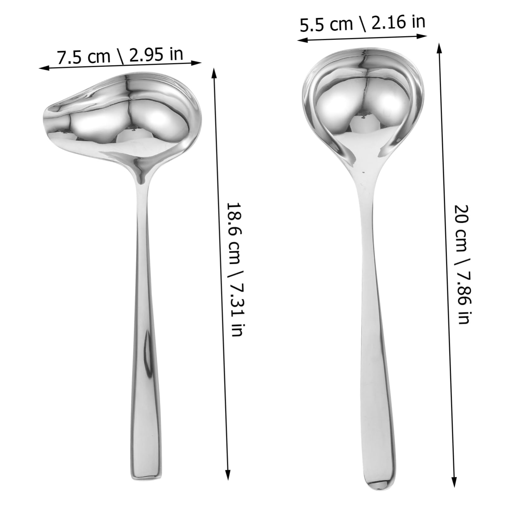 KICHOUSE 1 Set Unique Stainless Steel Gravy Ladle Kitchen Spoon with Spout for Sauces Soups and Dressings and Easy to Clean Cooking Utensils