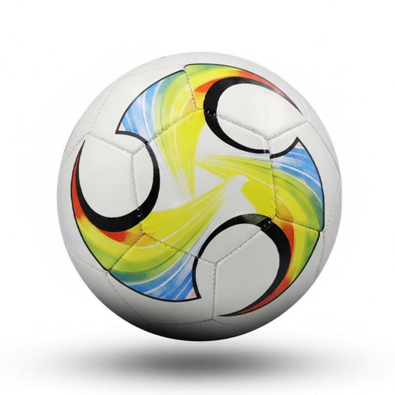 Classic Black and White Soccer Ball Official Size & Weight Machine-Stitched Soccer Ball Construction Machine Stitched Football for Junior, Park Colorful Size 3-image-20