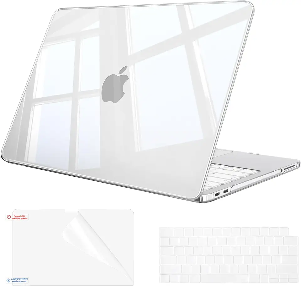 Fintie Compatível com MacBook Neo 13 polegadas 2026 modelo A3404 com chip A18 Pro, capa rígida protetora ultrafina resistente a arranhões com película de teclado e protetor de tela (transparente)