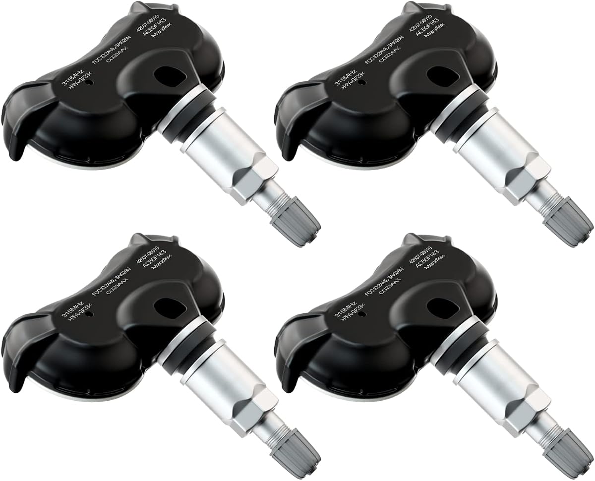 Marsflex TPMS Sensor Fit for Toyota Tundra Sienna Sequoia 2007-2020 | 4Pcs 315MHz Pre-programmed Tire Pressure Monitoring System Sensors, Replacement OE 42607-0C070 426070C030 4260708010