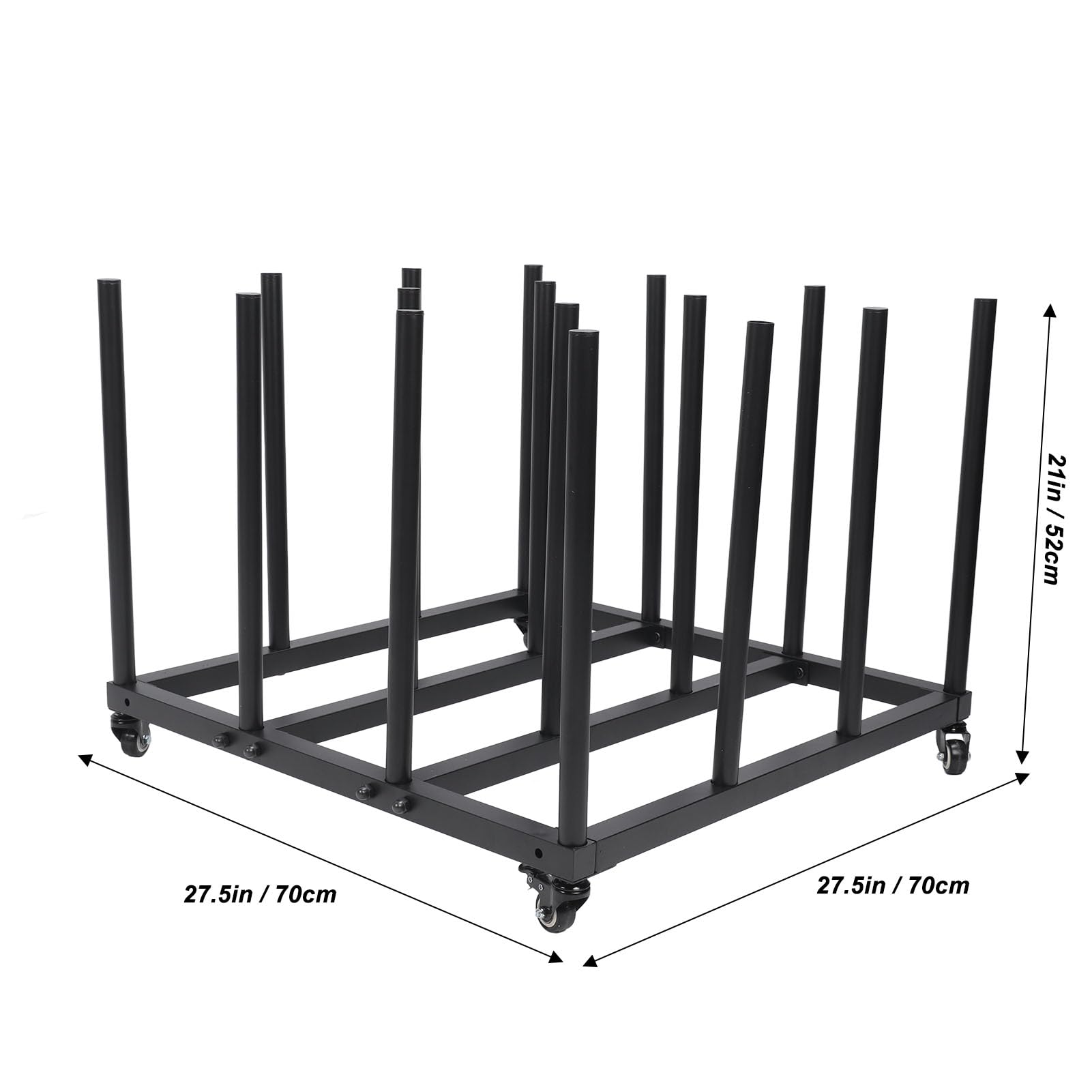 Fafeicy Cartro de Almacenamiento de Vinilo, Soporte de Medios Rodantes de Servicio Pesado con 16 Rollos de Capacidad de 1200 Lb, para Carteles de Carteles Rollos de Vinilo