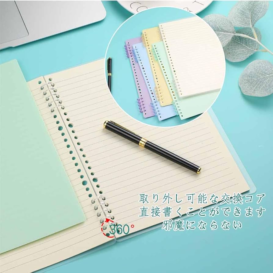 Amazon | YUWENW 5穴 バインダーリング 6色 24個セット