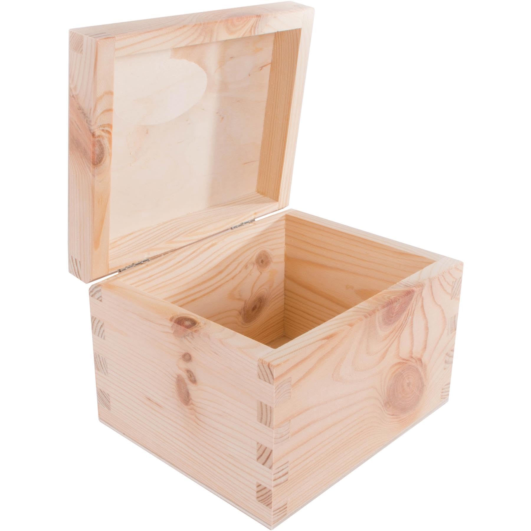 Woodeedoo Small Rectangular Wooden Storage Box Unpainted Pine For Crafts Jewellery Keepsakes Gifts Engraving 14 X 12 X 10.5 Cm from B&Q