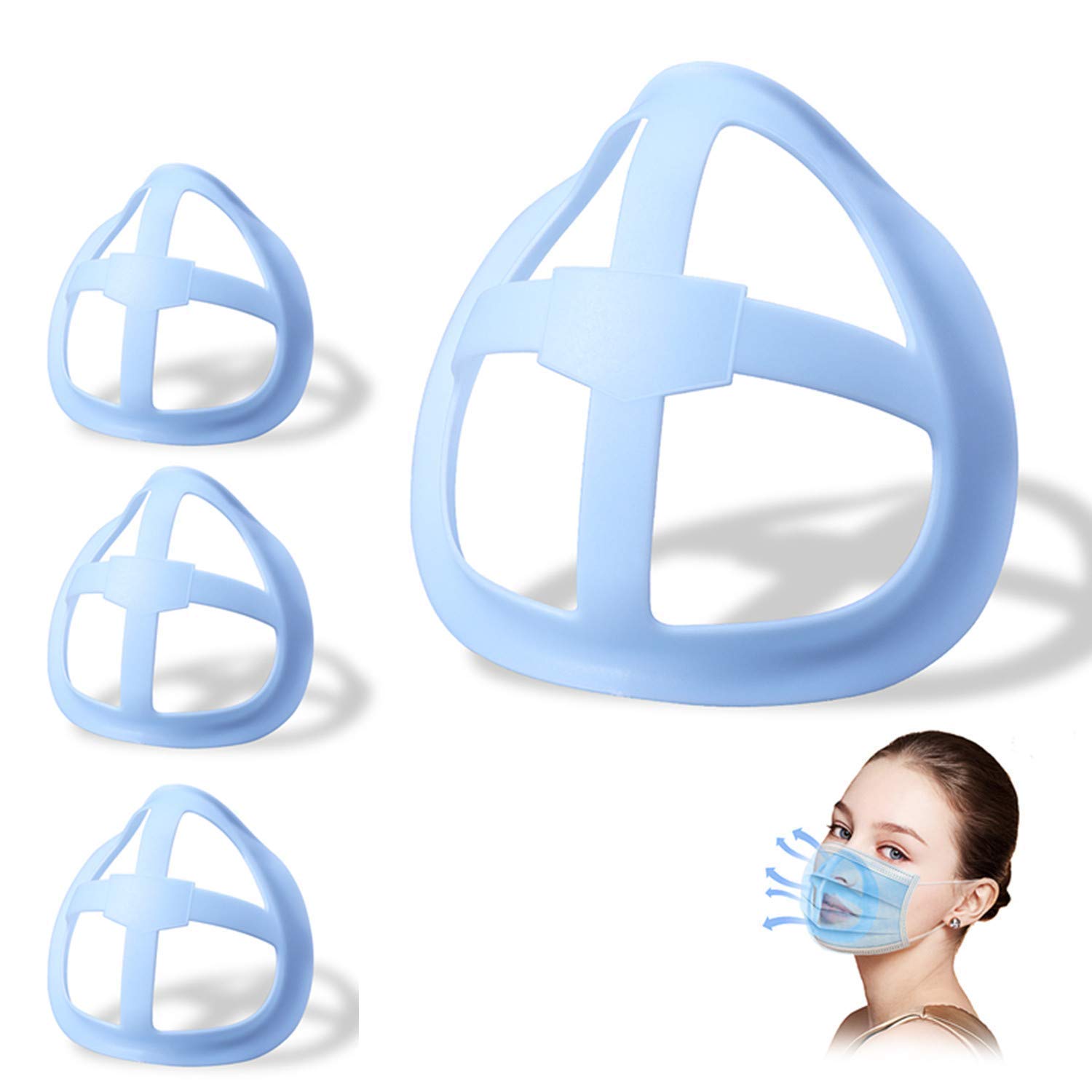 Bracket for Inner Support Frame,4 Pack Blue 3D Comfortable Reusable Washable Holder