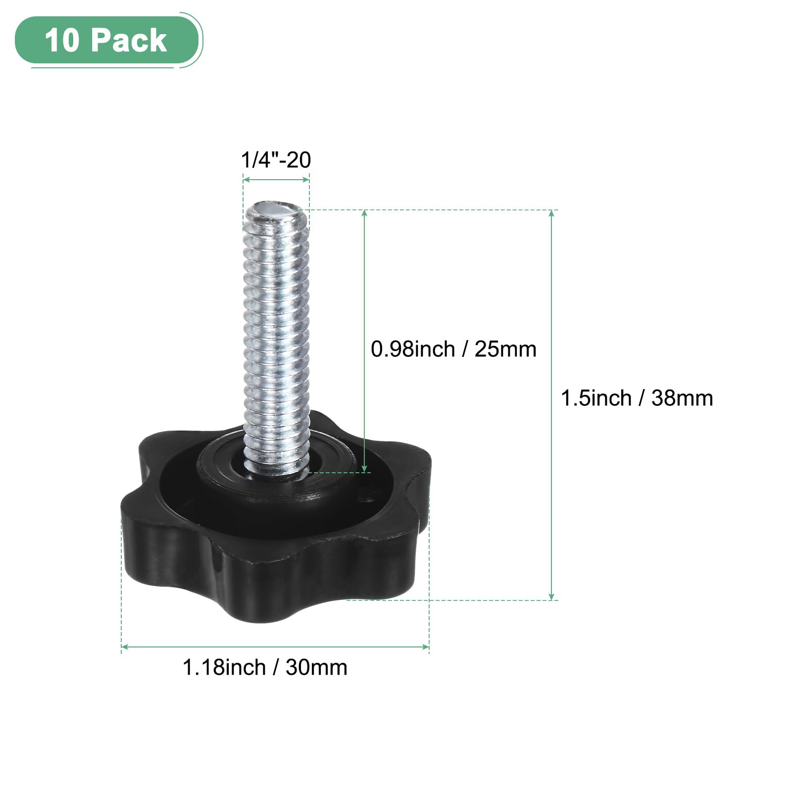 M METERXITY 10-Pack Star Clamping Knobs - Image 3