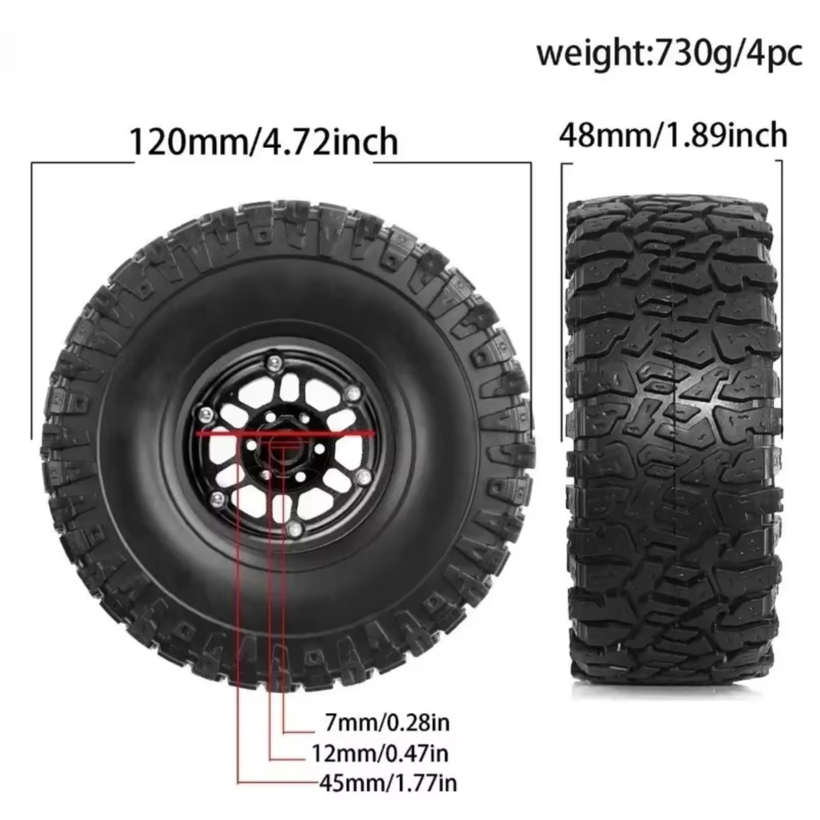 Beadlock Ruote Pneumatici In Gomma Metallo Per Traxxas Per TRX4 Per Axial Per SCX10 II III Per Redcat Gen 8 1/10 RC Auto Crawler Aggiornamenti Parti Ricambi Crawler RC