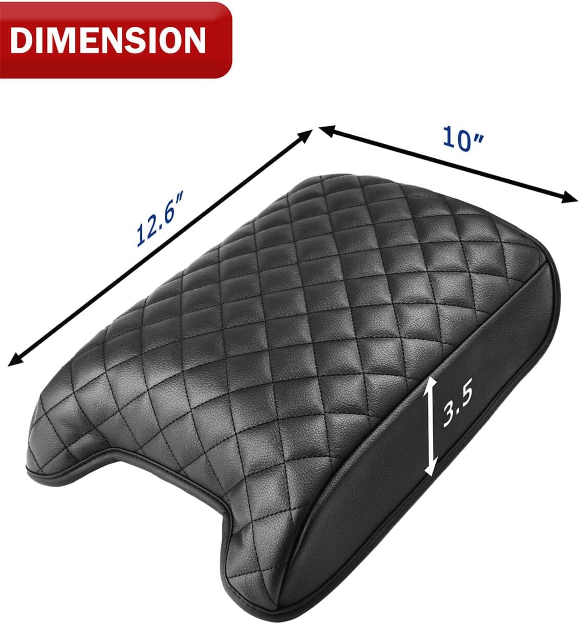 Center Console Armrest Cover Pad for Acura RDX 2019-2024, Middle Console Lid Protector Accessories, Vinyl Leather Cushioning, Anti-scratch, Black