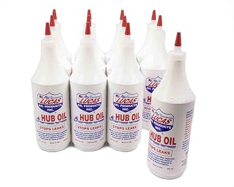 Lucas Oil Gear Oil, Hub Oil, 250W, Conventional, Steering Axles/Trailer Hubs, 1 qt Bottle, Set of 12