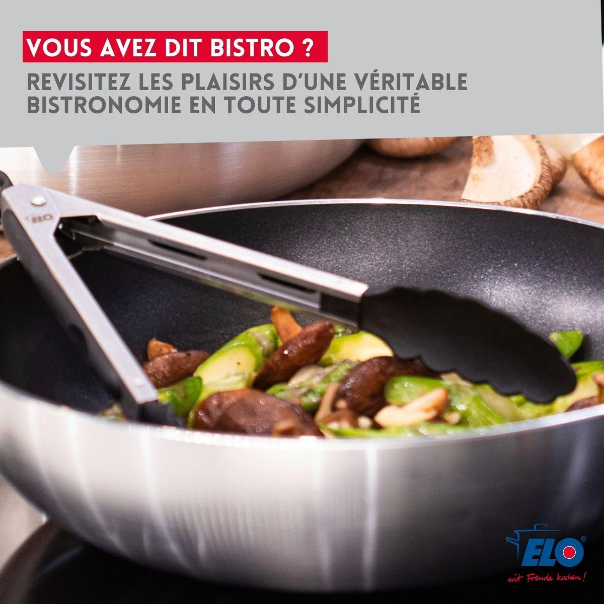 Elo Batterie cuisine poêle 28 cm et 4 faitouts 12/14/16/20 cm | Lot complet pour équiper la cuisine, Poêle 28 cm et 4 faitouts, Cuisson sur tous feux, Inox et aluminium, Passe au four