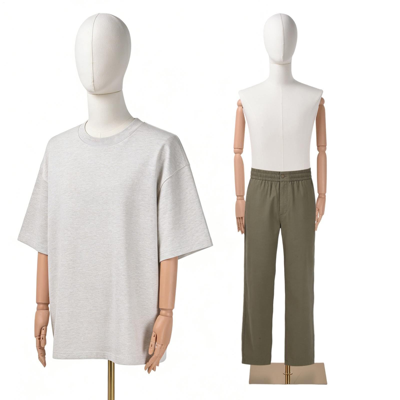 Torso de maniquí Masculino, Altura Ajustable de 160 a 212 cm