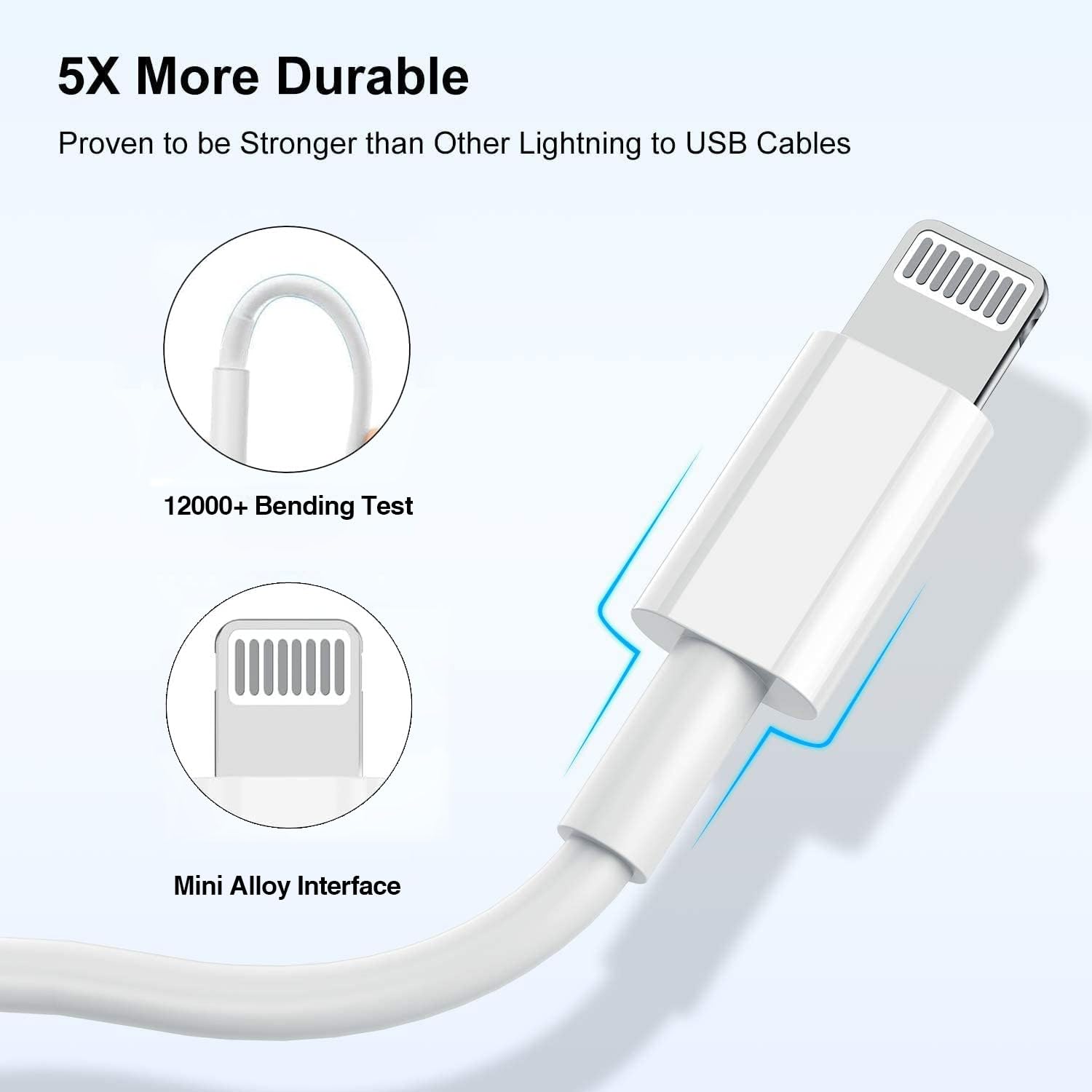 Amazon.co.jp: Airpodsケースライトニングケーブル、6フィート AirPods