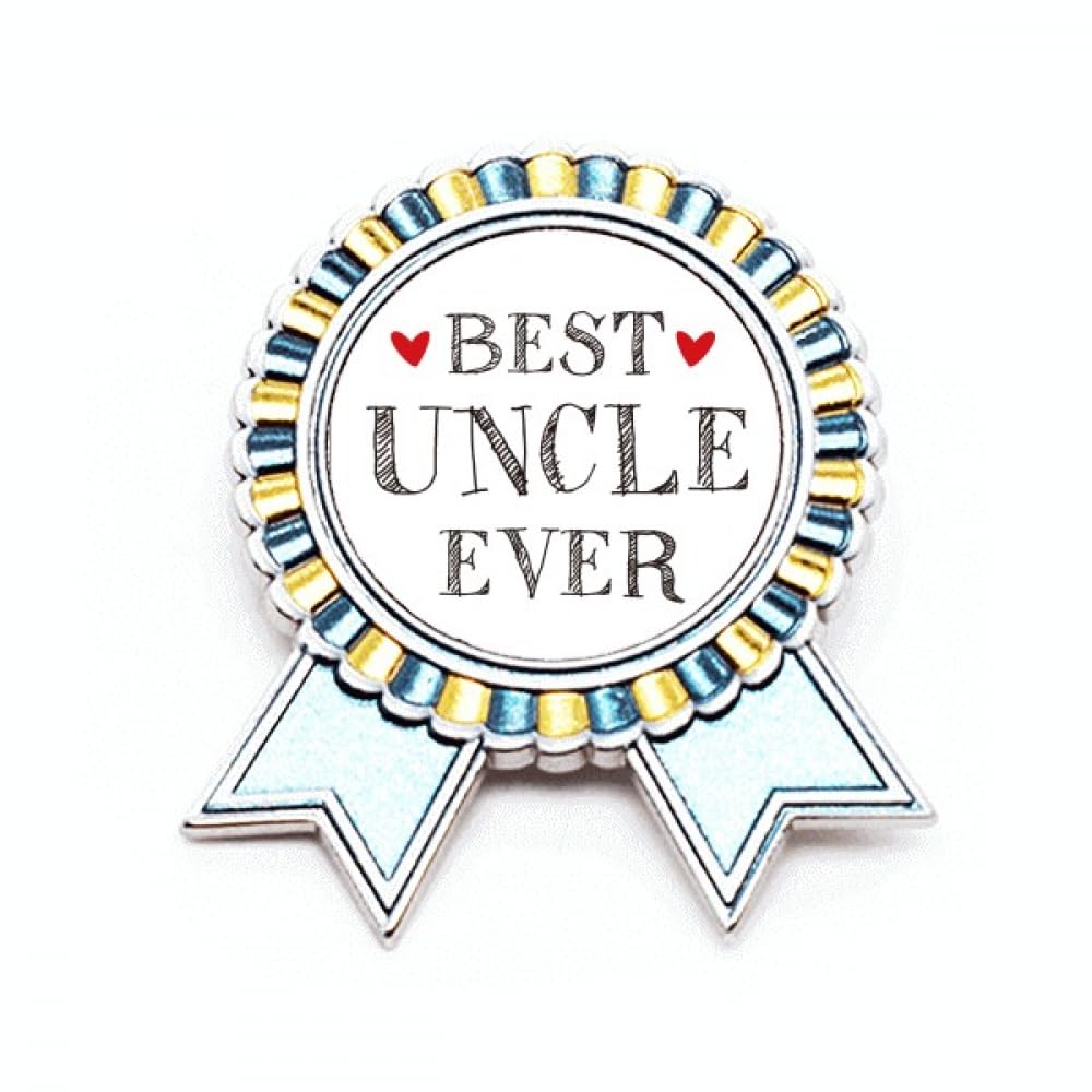 Broche cœur Best uncle ever en métal finition soignée taille M - 4
