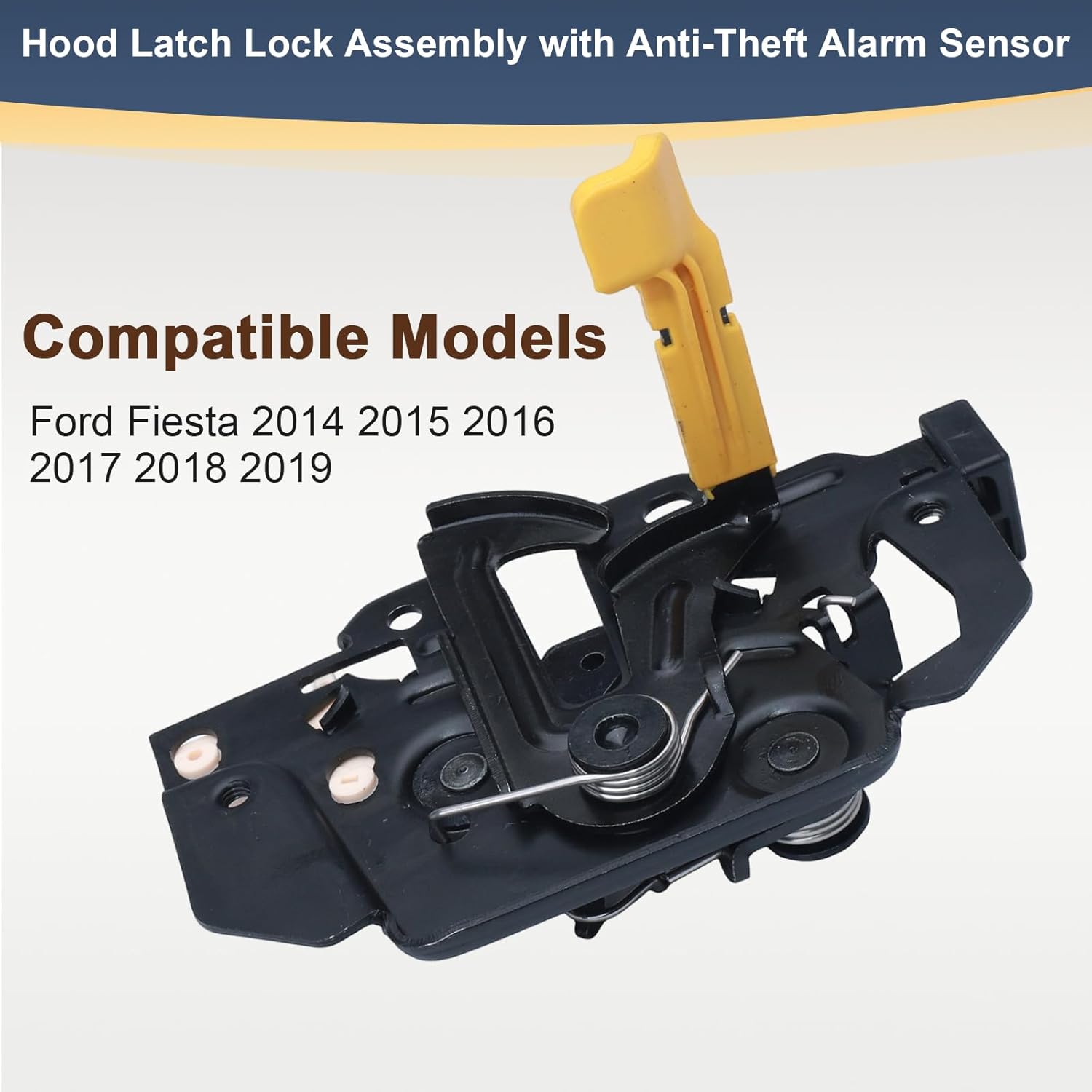 D2BZ-16700-B Hood Latch Lock w/Anti-Theft Alarm Sensor for 2014 2015 2016 2017 2018 2019 Ford Fiesta