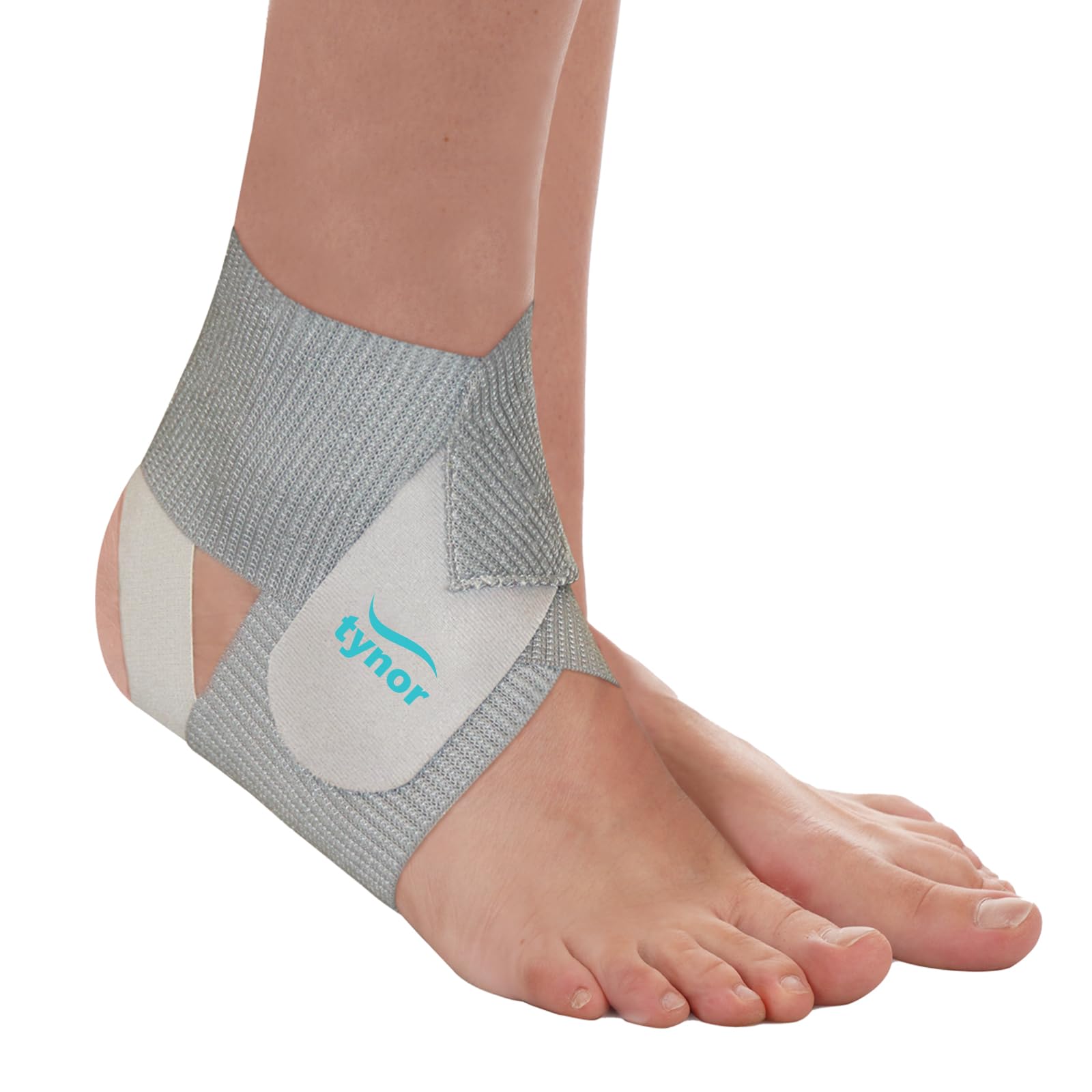 Tynor Ankle Wrap Sleek Elastic, Grey, Universal, 1 Unit