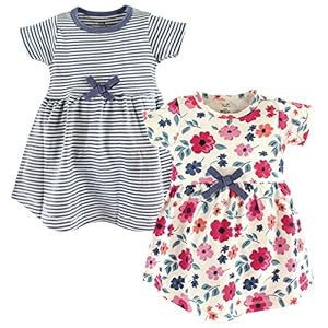 Touched by Nature Girls’ One Size Organic Cotton Short Long-Sleeve Dresses