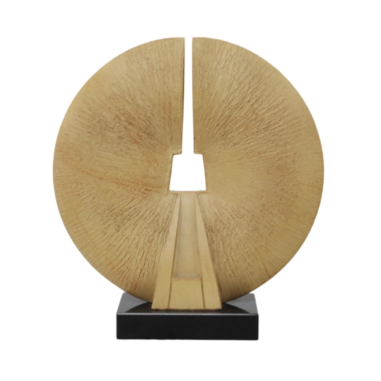 Tischskulptur mit Sockel geometrisch Resin-Skulptur elegant Skulptur mit Sockel für Eingangsbereich, Flur, Braun, 29 10 33CM