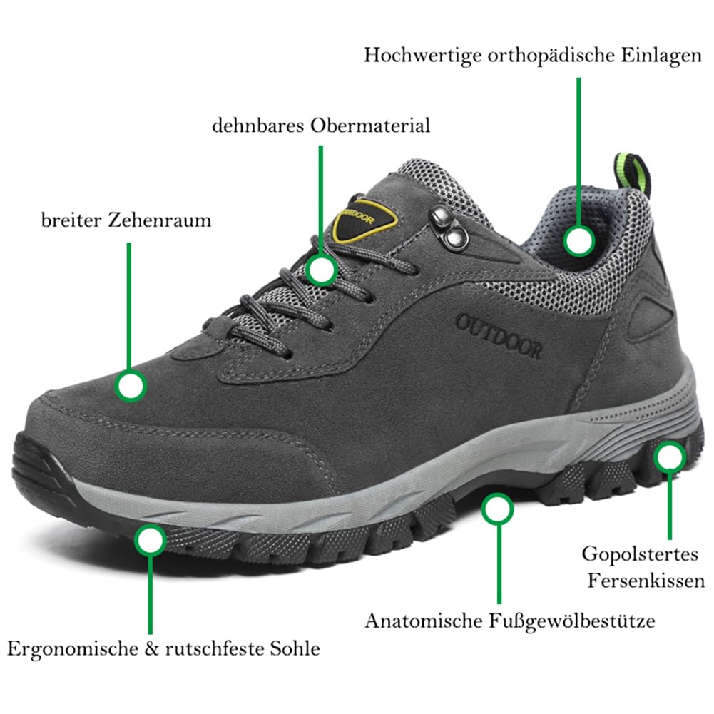 MEIION Naturtravel Hike Pro Chaussures de ski de fond orthopédiques antidérapantes pour l'extérieur et la randonnée
