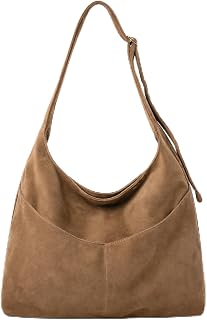 Large women's handbag, fake suede bag