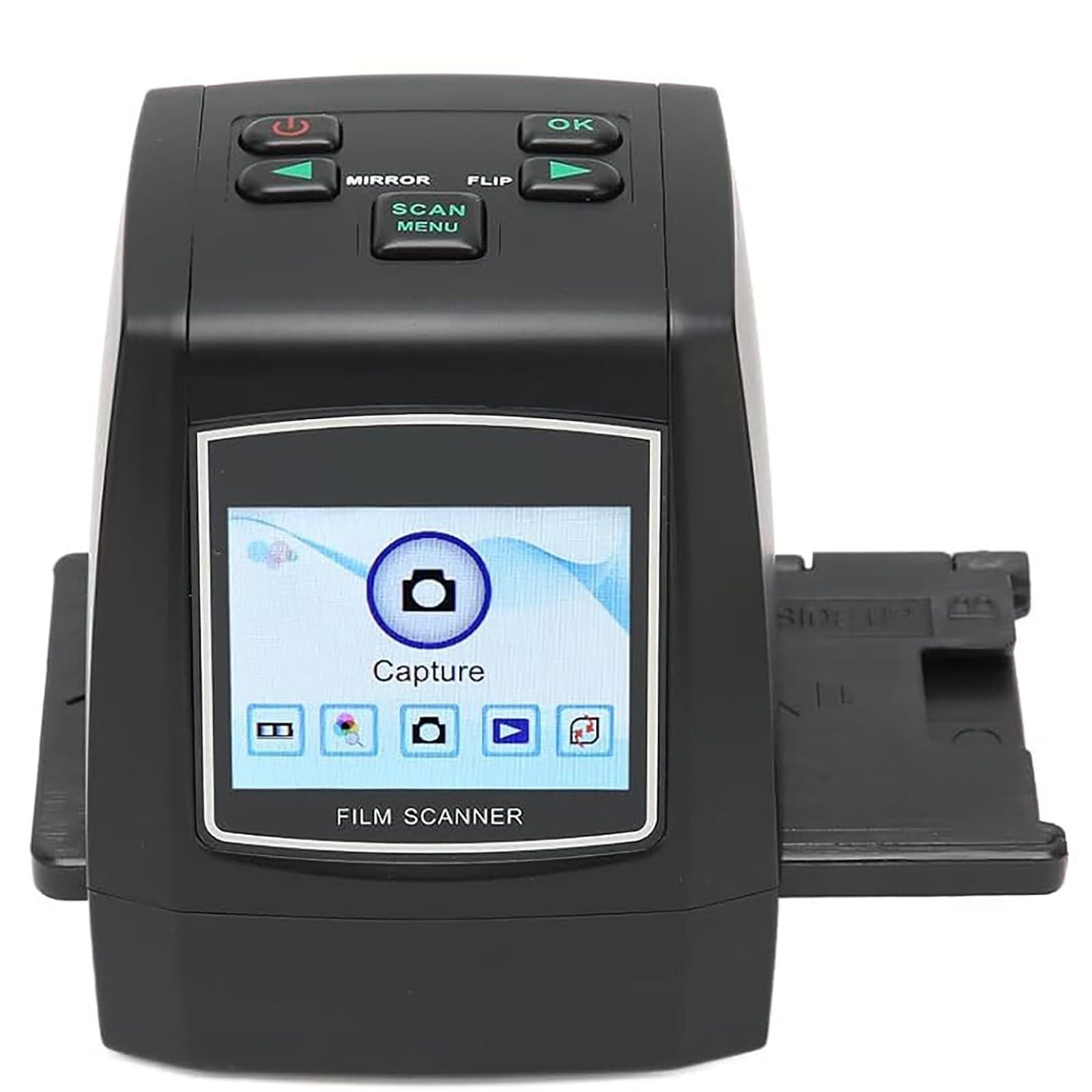 Mini Digital Film Slide Scanner, Photo Scanner, Automatically converts 135, 126kpk, 110, 8, Monochrome Slides to 220,000 Pixel JPEG Images