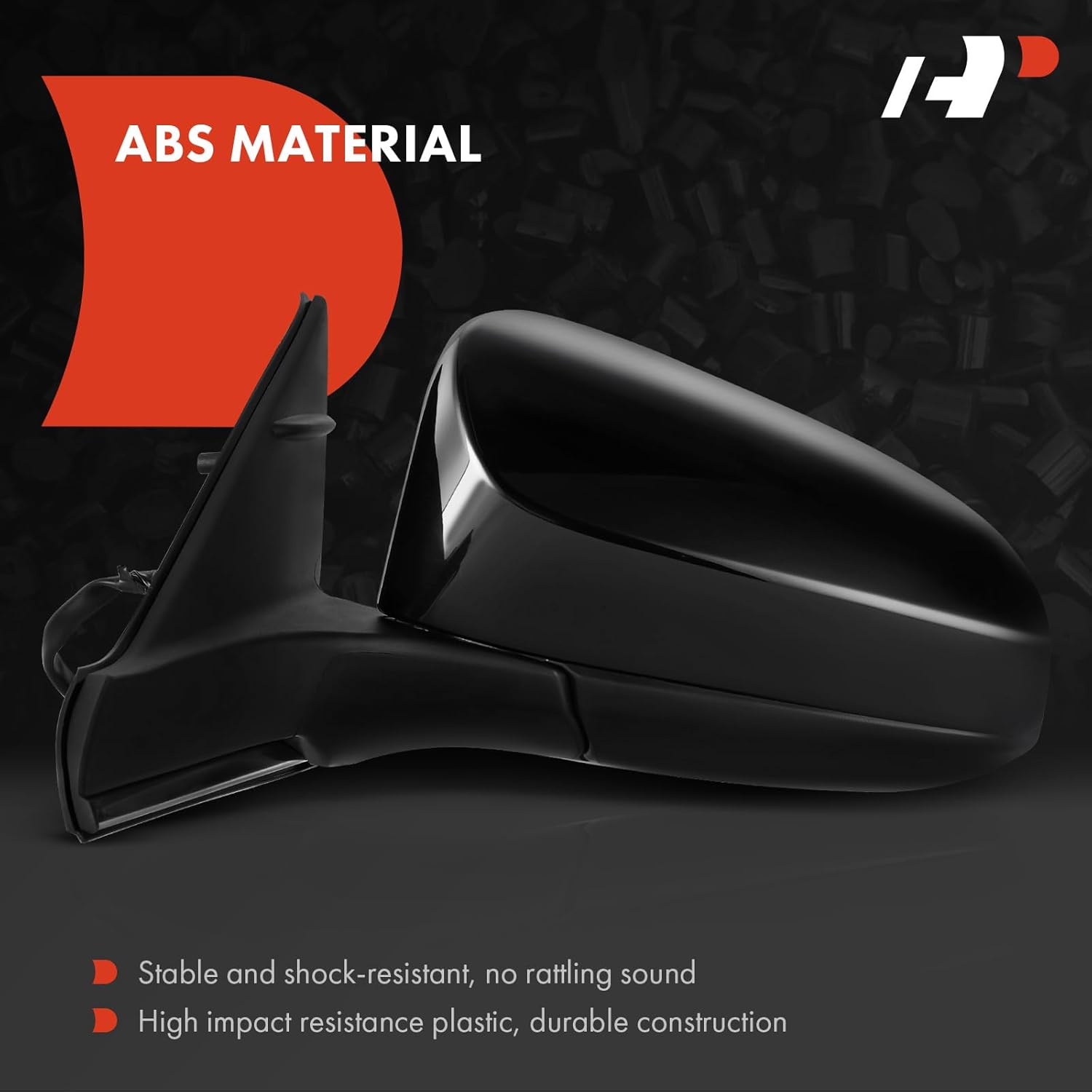 A-Premium Driver Side Power Door Mirror - Compatible with Toyota Camry 2015 2016 2017 - Heated Manual Folding Black Outside Rear View Mirror