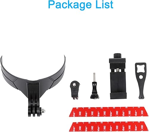 Miniatura 6 de PellKing Soporte universal para cámara de acción de barbilla para casco de motocicleta, soporte adhesivo flexible compatible con GoPro Hero 13 12 11